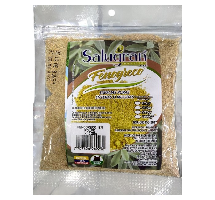 Fenogreco en Polvo X125g